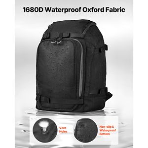 Bolsa para Botas de Esquí de 55L, Exterior Impermeable, Base Resistente, Mochila de Oxford 1680D para Hombres y Mujeres, para Viajar con Botas de Snowboard - Product Image 6
