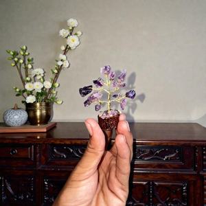 Améthyste Feng Shui très demandée, arbre de bébé en cristal poli, décoration d'intérieur, cristal de guérison, écologique, taille personnalisée - Product Image 3