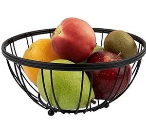 Panier à fruits en métal avec finition élégante, parfait pour les intérieurs de maisons haut de gamme et les magnifiques arrangements de table à manger - Product Image 1