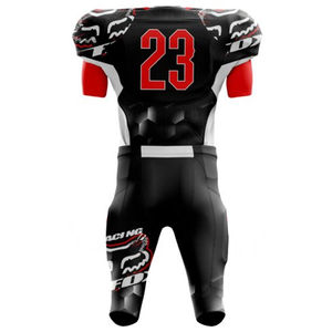 Uniformes de football américain 100% polyester pour adultes, personnalisables, entièrement assortis, manches courtes, respirants, protection UV, grandes tailles - Product Image 3