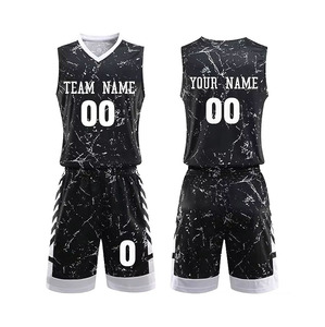 Men heat transfer basketball uniform set breathable summer shorts plus size team training wear BSCI certified sport clothing set - Product Image 1