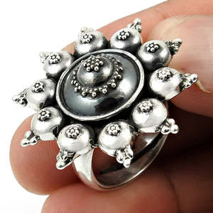 Best Quality Custom Designed Fine <b>Plain</b> Inlay Jewelry Made From 925 Sterling Silver Boho <b>Ring</b> For Party & Occasions At Wholesale - Product Image 3