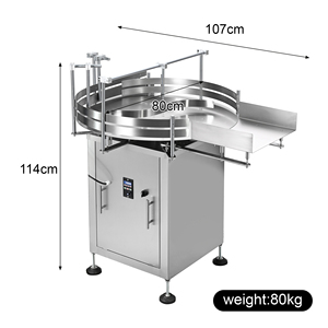Automatic Round Bottle Unscrambler <b>Machine</b> Turntable Feeder For <b>Plastic</b> Glass <b>Containers</b> Food Beverage Industry - Product Image 2
