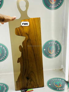 Tabla de cortar de madera y resina epoxi de Falak World Export con asa para cortar charcutería doméstica y hotelera de Falak World Export - Product Image 4