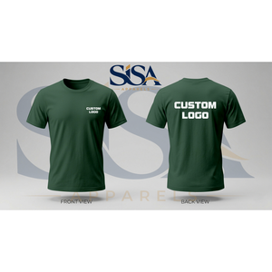 T-shirt surdimensionné vert foncé personnalisé pour homme 2XL 280g Polyester Sportswear - Product Image 2