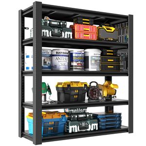 Estantería de Almacenamiento Industrial Resistente de 5 Niveles Ajustables, 72'' de Alto x 23.6'' de Ancho, para Almacén, Oficina y Cocina - Product Image 5