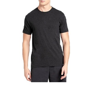 T-shirt Homme Noir Uni 100% Coton Qualité Luxe Coupe Ample Oversize Hip Hop Logo Personnalisé - Product Image 1