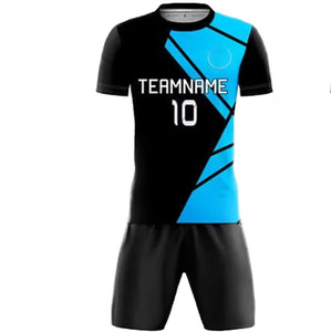Tenue de football personnalisée, maillots d'équipe, manches courtes, séchage rapide, respirant, tissu 100% polyester, design sublimé léger - Product Image 2