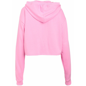 Sweat-shirt à capuche court surdimensionné pour femmes, en molleton 100% coton, brodé, manches longues, athleisure pour l'hiver - Product Image 2