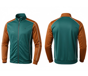 Chaqueta de poliéster con cremallera completa para sublimación, ropa deportiva para correr y fitness, cálida, transpirable y de secado rápido |   Tallas Hombre Mujer Juvenil - Product Image 2