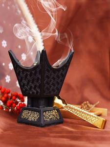 Incensario Indio Artesanal de Madera Natural Ecológico, Rústico, Religioso, con Recolector de Ceniza para Templo, Oración, Meditación y Yoga - Product Image 6