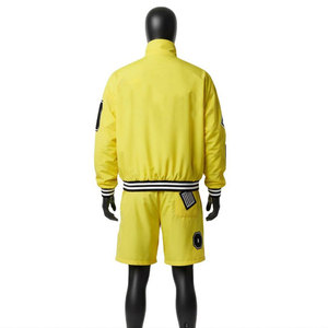 Unique Design Men Summer Breathable Windbreaker Shorts Set Lightweight Waterproof Quick-Drying 1/4 <b>Zip</b>-<b>Up</b> Windbreaker Shorts Set - Product Image 6
