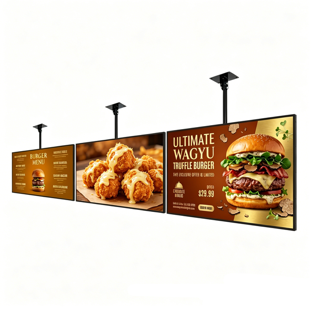 Light Box Fast Food Menu Board Custom Commercial Digital Signage LED Aluminum Frame Hanging Lightbox Advertising Lights Box