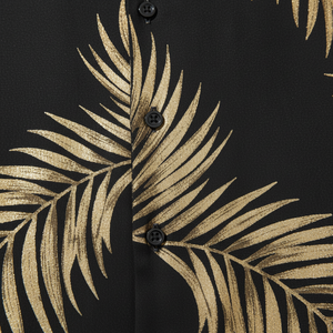 Camisa de Manga Corta para Hombre, Estilo Vintage, con Estampado de Palmeras, 100% Algodón Tejido, de Secado Rápido, con Bolsillo, Diseño 3D, para Verano - Product Image 2