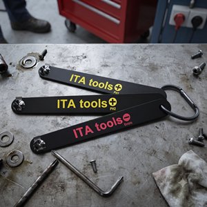 3 pcs/set DIY Steel Super Thin Spanner Slotted & Phillips Bit with Key Ring OEM - Product Image 1