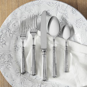 Juego de Cubiertos de Acero Inoxidable de Estilo Moderno y Elegante con Mango Personalizable, Acabado Plateado para Comedor, Empaque en Caja Personalizada - Product Image 3