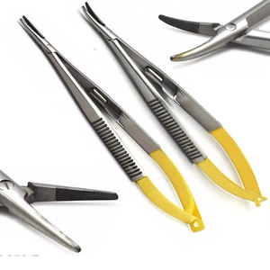 Juego de 2 Portaagujas TC Castroviejo Rectos y Curvos, Pinzas de Sutura para Microcirugía de 14 cm - Product Image 1