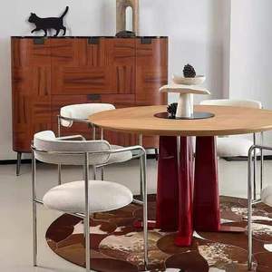 Mesa de Centro Contemporánea Daystar Trade con Base Escultural, Acabado en Madera Natural, Lujosa, Moderna, Duradera y Fácil de Limpiar, para Uso en Cafeterías - Product Image 2