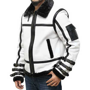 Chaqueta de Cuero Genuino Hecha a Mano de Primera Calidad, Suave y Real, para Hombre, Acolchada, Transpirable, con Diseño Único, Nueva Moda de Invierno - Product Image 6
