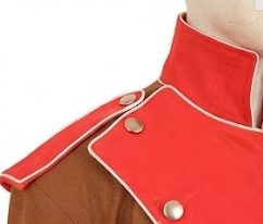Uniforme Histórico Napoleónico de Lana para Hombre, Doble Botonadura, Color Rojo Marrón, Traje de Invierno, Frac con Logotipo Personalizado - Product Image 6