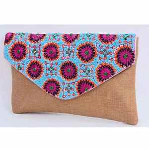 Sac à main en toile à motif géométrique, fermeture éclair, fait main, écologique, résistant à l'eau, durable, de haute qualité, portable pour femmes - Product Image 2