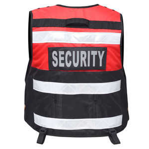 Chaleco de Seguridad Reflectante para Guardias, Uniforme de Seguridad Laboral, Cinta Reflectante de Alta Visibilidad, 100% Poliéster Malla, Color y Talla Personalizables - Product Image 4