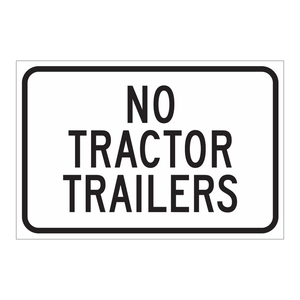 Panneau de signalisation Brady No Tractor Trailers, 12x18 pouces, imprimé UV, pour intérieur et extérieur, contrôle des véhicules - Product Image 2