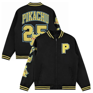 ผู้ผลิตเสื้อแจ็คเก็ตเบสบอลแบบวิทยาลัย ปักโลโก้ แขนหนัง ตัวเสื้อทำจากผ้าขนสัตว์ สำหรับผู้ชาย แบบสั่งทำพิเศษ - Product Image 1