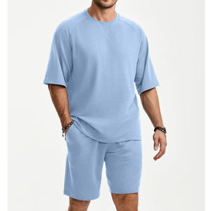 Ensemble court pour homme, tendance, avec logo personnalisé, léger, respirant, en coton, séchage rapide, service OEM, ensemble short haute performance - Product Image 3