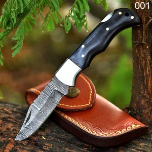 Wholesale Best Quality Industrial Grade Damascus Steel Pocket Knife EDC Razor Sharp <b>Back</b> Lock Folding Knives <b>Drop</b> Point Blade - Product Image 1