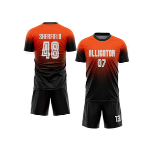 ชุดเสื้อฟุตบอลที่ทำจากผ้าอินเตอร์ล็อค 100% - Product Image 2