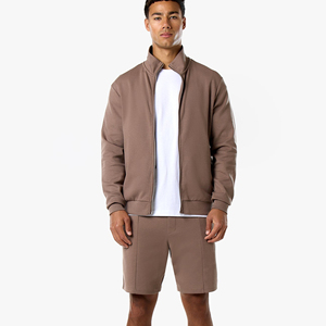 Conjuntos de Ropa de Verano para Hombre al por Mayor, Nueva Llegada, Camiseta de Manga Corta y Pantalones Cortos, Color Sólido, 100% Algodón, Transpirable, de Secado Rápido, Casual - Product Image 4