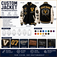 Veste universitaire personnalisée, veste brodée, veste de baseball, veste bomber, OEM, ODM, marque privée, uniforme d'équipe, d'école, de collège