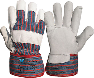 Best Selling Professional Grain Leather Rigger Work Gloves for Construction Workers Rigging Lifting Heavy Materials At Sale - Product Image 3