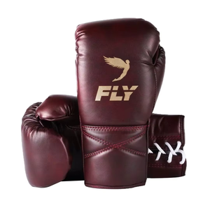 Gants de boxe personnalisables FLY en PVC/PC pour l'entraînement aux arts martiaux MMA Sanda, avec protection des poignets et de la tête à lacets - Product Image 2