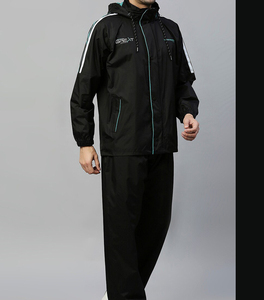 Ensemble coupe-vent professionnel pour homme OEM de haute qualité, veste à capuche imperméable et pantalon pour les voyages en plein air - Product Image 1