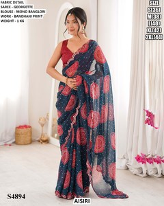 Sari de Diseño Saffron Flame - Product Image 5