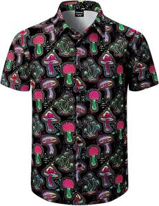 Chemise homme tropicale à manches courtes, imprimé hawaïen, décontractée, boutonnée, motif floral coloré, pour l'été et les vacances - Product Image 6