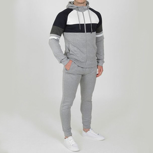 Men's Custom <b>Hooded</b> Tracksuit Color Blocking Full <b>Zip</b> Up Joggers Set Casual Autumn Wear Breathable Polyester 100% Cotton Fleece - Product Image 5