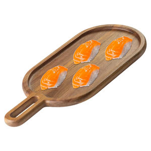 Luxe Ins Acacia Bois Écologique À La Main Plateau De Service Plateau Oblong Assiette En Bois Apéritif Fromage Planche Charcuterie-Alimentaire - Product Image 2
