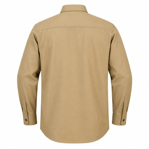 เสื้อเชิ้ตทำงานผ้าฝ้ายทนไฟสำหรับผู้ชายไซส์ใหญ่จากโรงงานขายส่ง พร้อมบริการสกรีนลายแบบ OEM เสื้อเชิ้ตสำหรับงานเชื่อม - Product Image 2