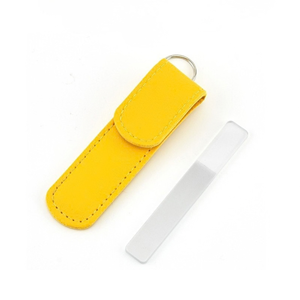 Lime à ongles en verre nano de haute qualité avec étui en cuir, outil de manucure pour le soin des ongles, lime à ongles en cristal portable pour salon - Product Image 1
