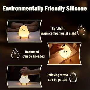 USB Rechargeable Touch Control Dimmable <b>LED</b> Duck Night <b>Light</b> Cute Cartoon Animal Silicone Lamp for Bedroom Mini Room Decoration - Product Image 6