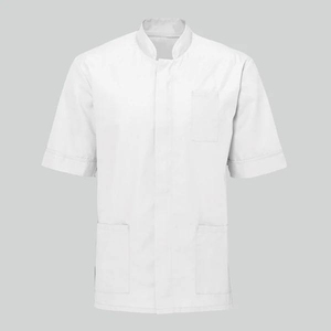 Barber Salon Tunic <b>Top</b> Unisex High Quality Cotton Uniforms <b>Reflective</b> Feature Customizable Colors Sizes Custom Brand OEM/ODM - Product Image 2