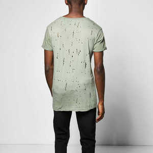 T-shirt vintage pour homme, effet usé, surdimensionné, en coton lavé, streetwear, tee-shirt graphique, mode décontractée, hip hop, vêtements d'été - Product Image 2