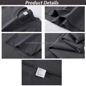 Venta al por mayor de algodón pesado 220 240 260 290 Gsm blanco gráfico de gran tamaño camiseta de los hombres de alta calidad en blanco de peso pesado camiseta - Product Image 3