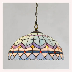 Lustre en verre gravé de diamants, fait main, élégant, à lueur douce, pour l'éclairage domestique de Noël et de Pâques - Product Image 2