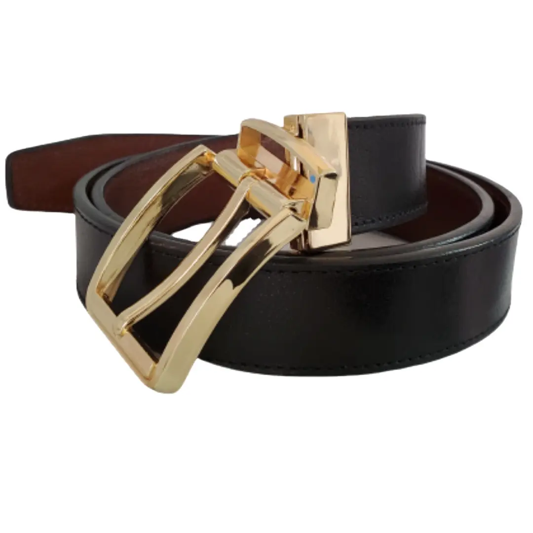 Latest Collection Wholesale High Quality Pin Buckle Double Sided Reversible Genuine Leather Belt Mens for Formal and Casual Use