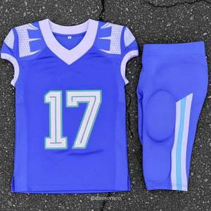 Vêtements d'équipe de football américain à manches courtes, respirants, grande taille, avec logo personnalisé imprimé, vente en gros, haute qualité - Product Image 3