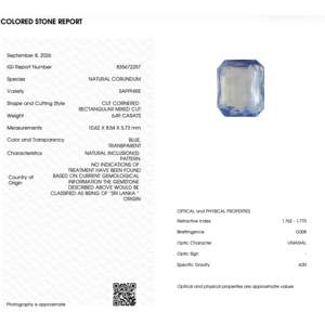 Natural Blue Sapphire 6.49 Carat Certified Loose Gemstone Wholesale - Product Image 4